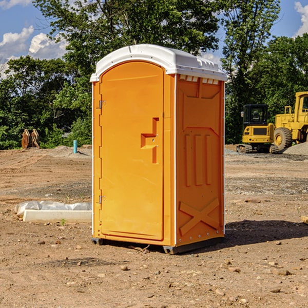 how often are the porta potties cleaned and serviced during a rental period in Donovan Estates AZ